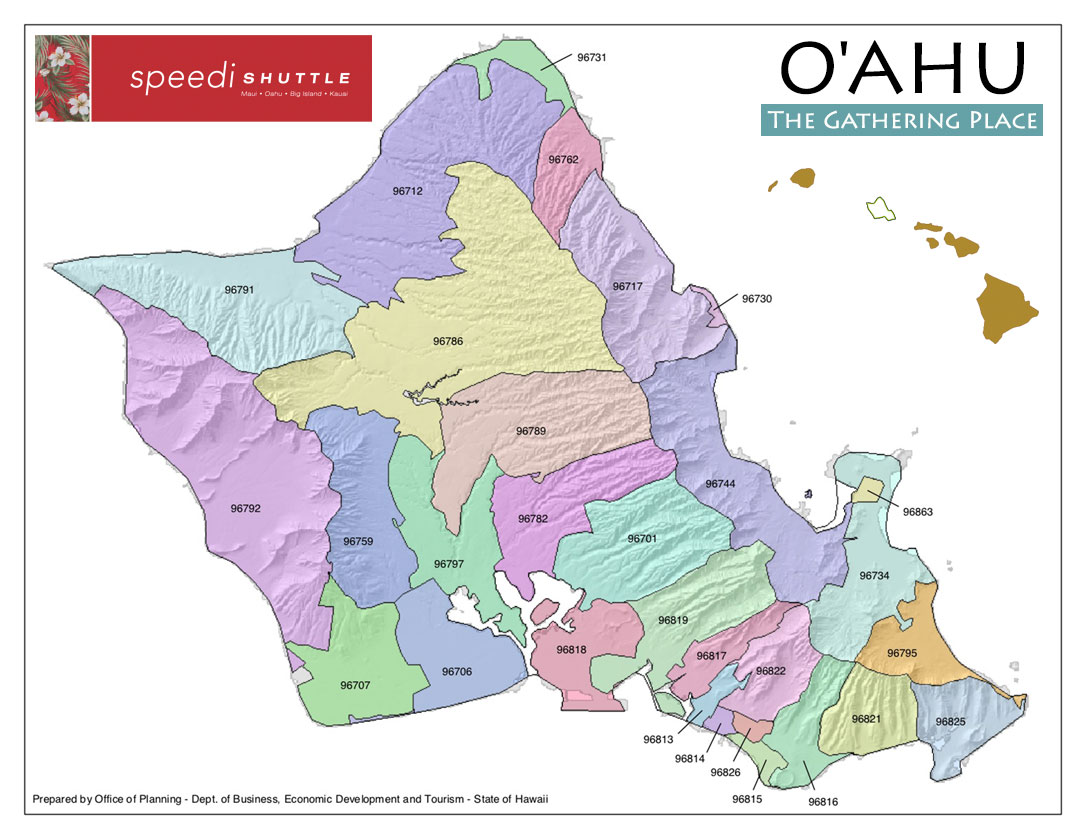 Oahu Zip Code Map